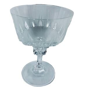 Vintage Cut Crystal 5"h Stemmed Cordial Glass Stemware